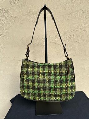 🪲Vintage Y2K Coach Girlie Plaid Boucle Hobo 8309🪲